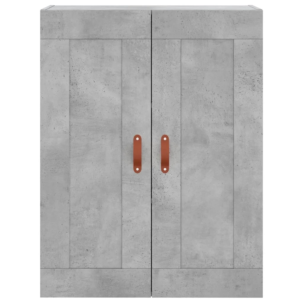 Credenza Grigio Cemento 69,5x34x180 cm in Legno Multistrato