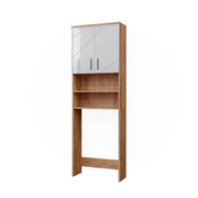 Vicco Mobiletto per lavatrice Bianco lucido/oro power oak 64 x 190.5 cm