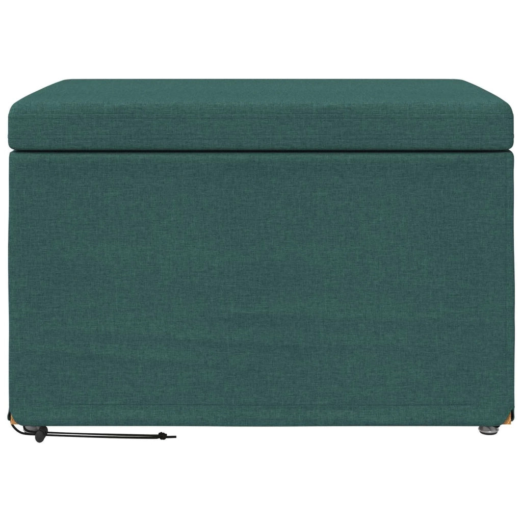 Pouf Verde Scuro 61 x 41 x 40 cm Tessuto e Legno Ingegnerizzato 876761