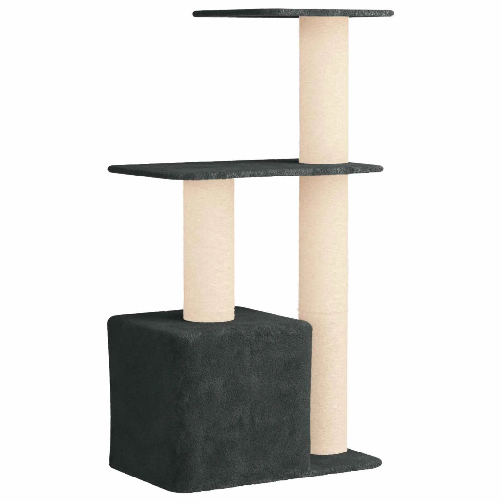 Albero per gatti con pali per graffiare in sisal Grigio Scuro 42033065
