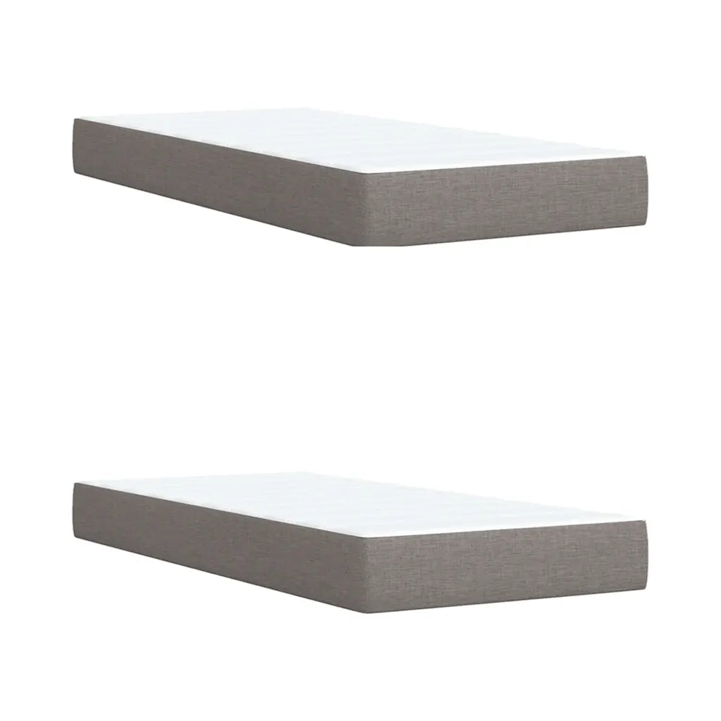 Giroletto a Molle con Materasso Tortora 200x200 cm in Tessuto 3289091