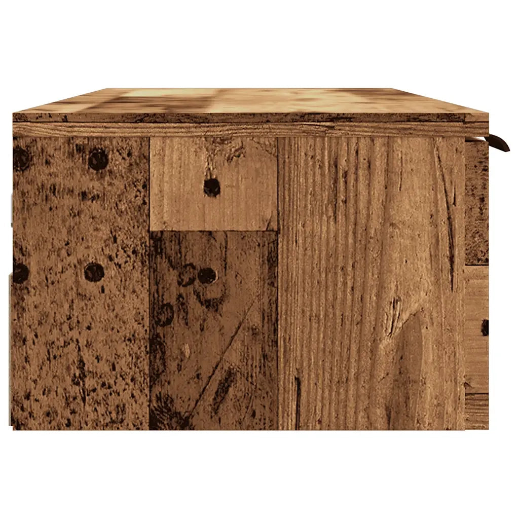 Armadietto a Muro | Mobile a Parete Legno Vecchio 102x30x20 cm Legno Multistrato