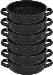 Pietanza per paella mini - acciaio con finitura antiscivolo - nero - Ø 14 cm