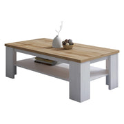 Carlazzo, Tavolino da Salotto un Vano, 130x67x41h cm Bianco