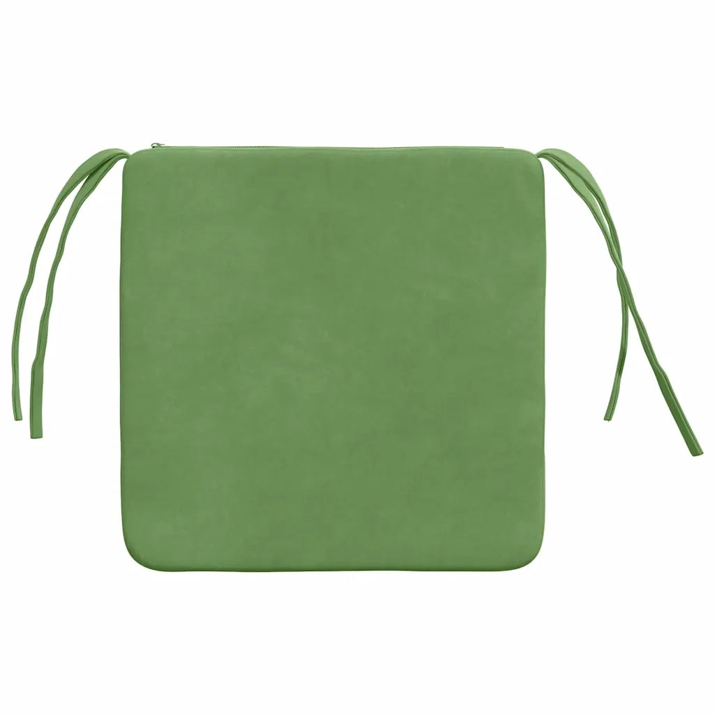 Cuscini per Seduta 4 pcs Verde chiaro 40 x 40 x 3 cm Velluto 42015209