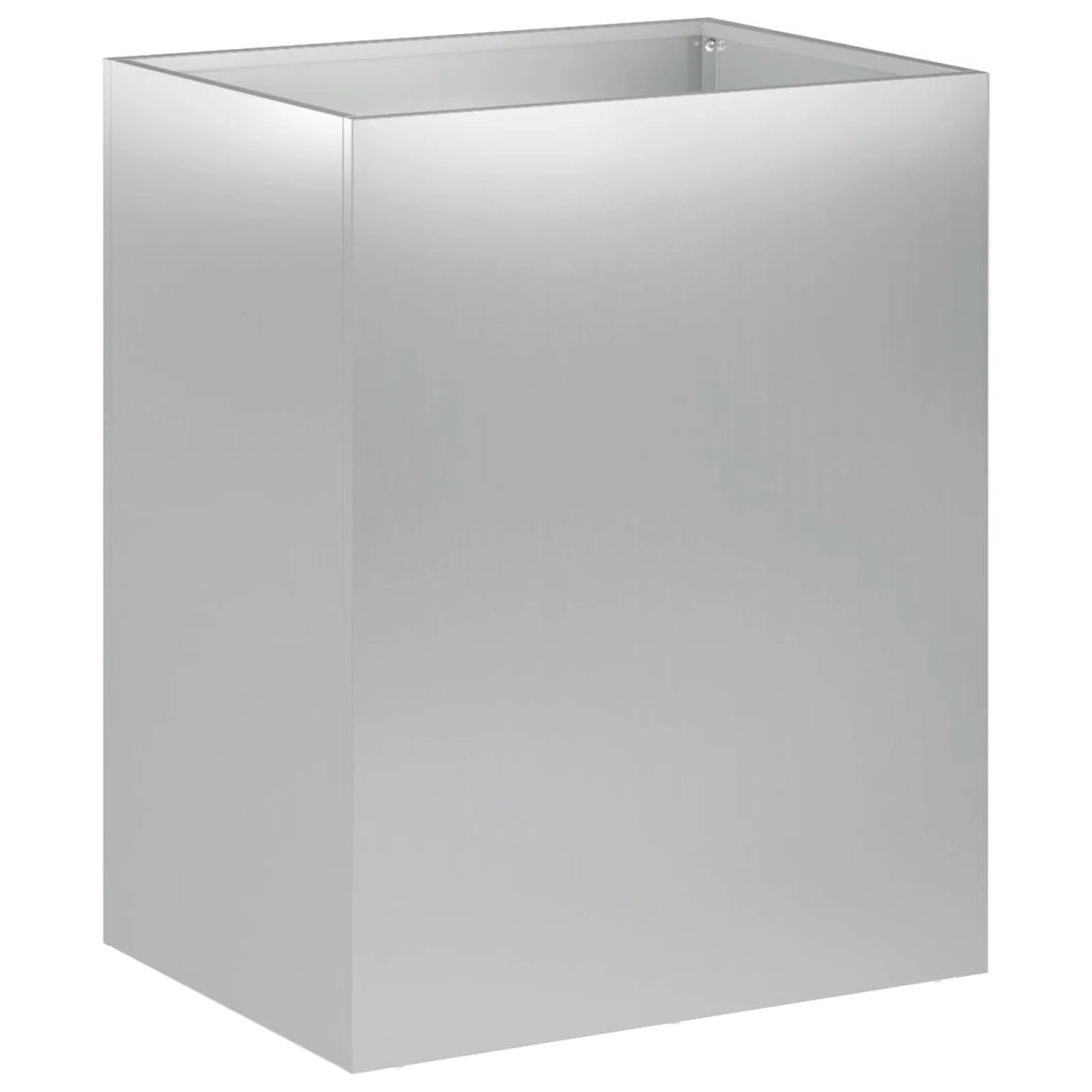 Vaso da giardino 2 pz Argento 40 x 30 x 50 cm Acciaio zincato 8005495