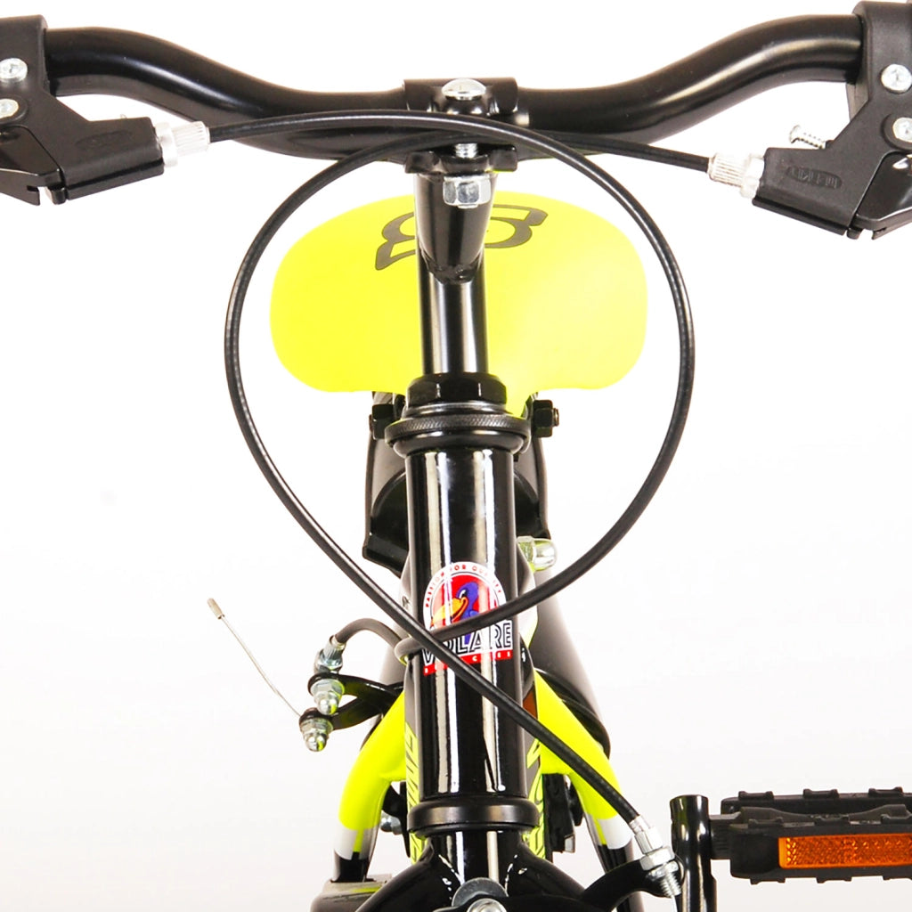 Bicicletta per Bambini 14" Stabilizzatori e Freni Caliper Giallo