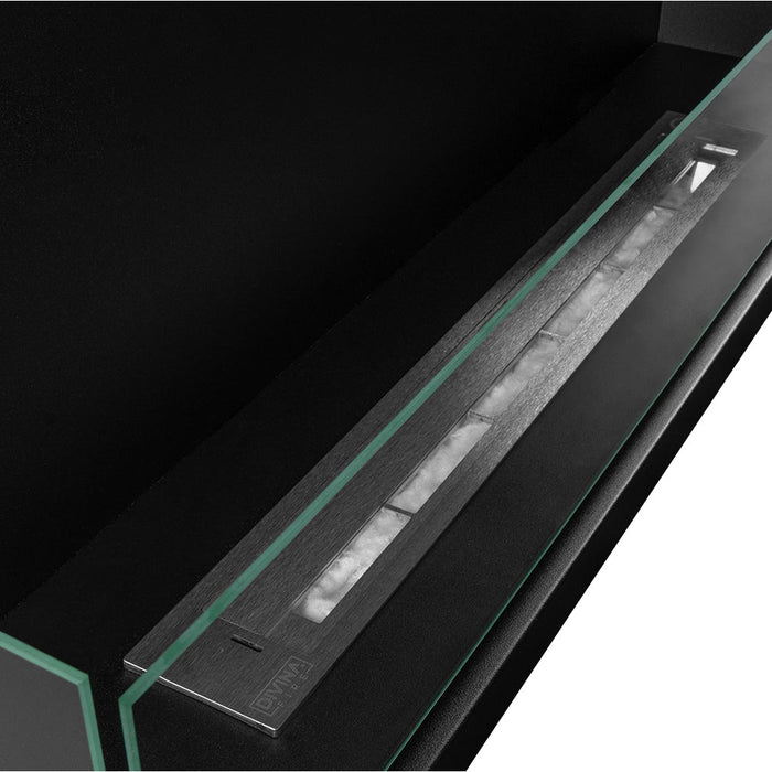 Camino a Bioetanolo da Incasso ad angolo 90x22,4x45 cm Sutri 90 SX Nero