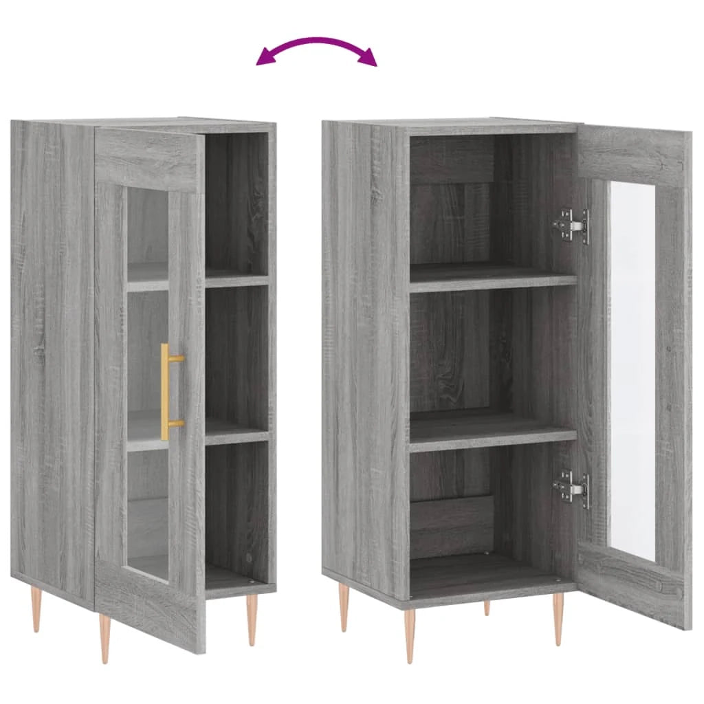 Buffet credenza cassettiera armadio mobile contenitore organizer cucina soggiorno Sonoma 34,5 x 34 x 90 cm legno ingegnerizzato grigio 02_0036331