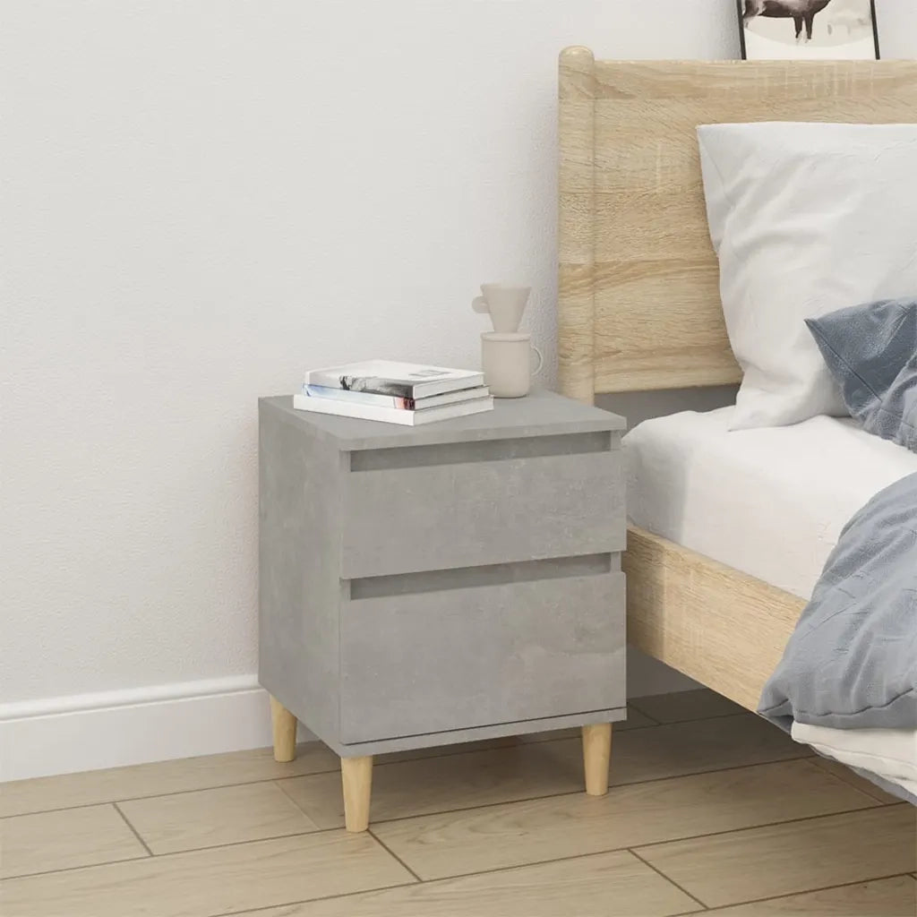 Comodini 2 pz Grigio Cemento 40x35x50 cm cod mxl 33260