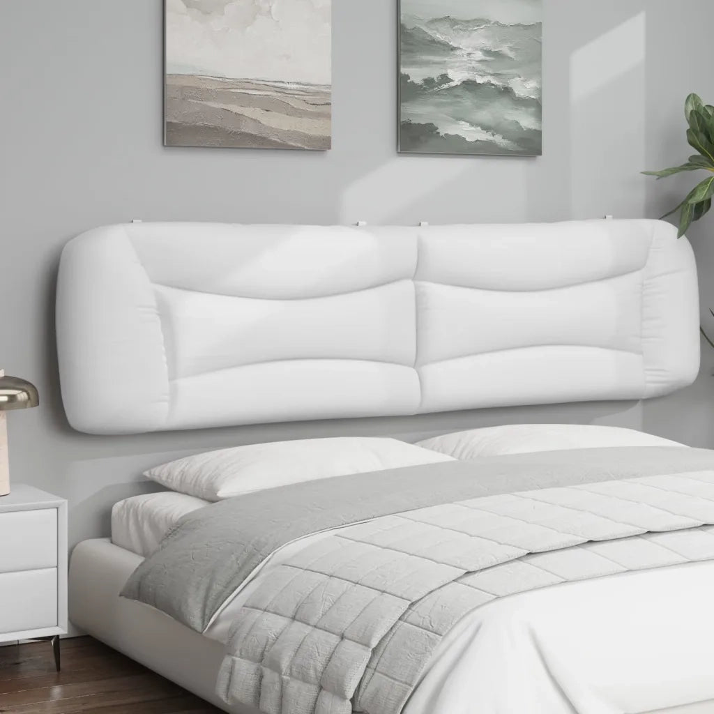 Cuscino Testiera Hvar Bianco 200 cm in Similpelle 374624