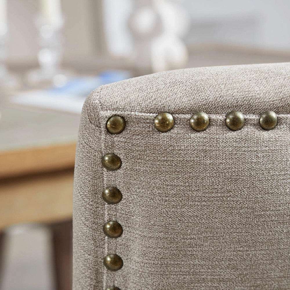 Set 2 sedie Ultra Side - Xylo - tessuto beige gambe legno