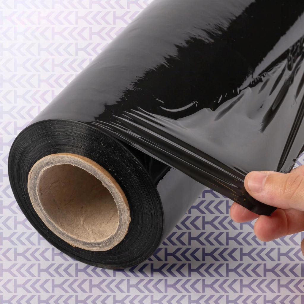 Pellicola estensibile KADAX XL nera, resistente, opaca, 2,5 kg, rotolo da 2 pezzi
