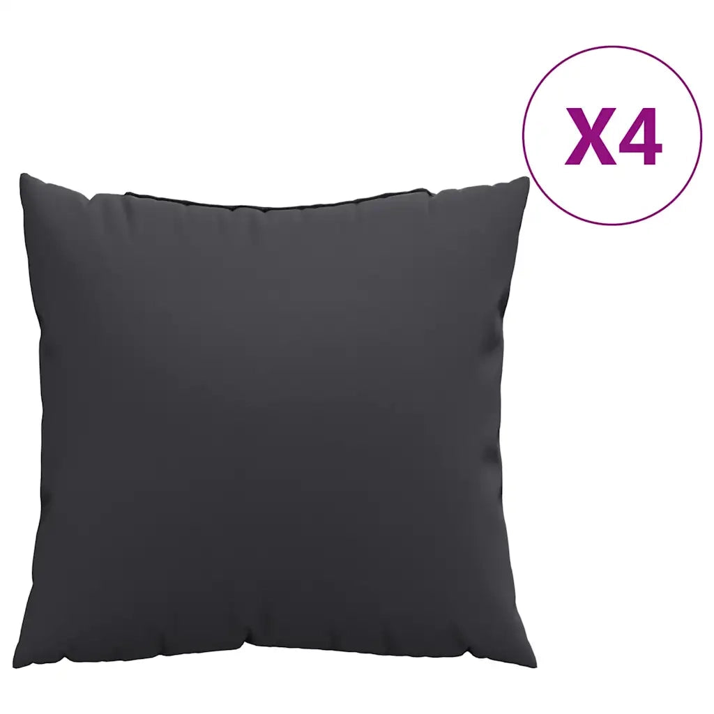 Cuscini per Divano 4 pz-Set di 4 Cuscini per Sofa Neri 60x60 cm in Tessuto