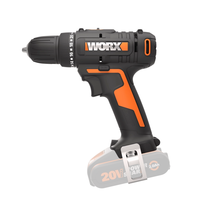 Avvitatore a Batteria 20 Volt WX100.9 con Coppia 30 Nm e Mandrino 10 mm Senza Batteria - Worx