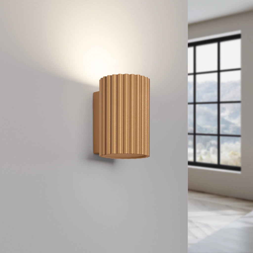 Applique GRAVIO Pure Lume ottone tubo 10cm su/giù GU10