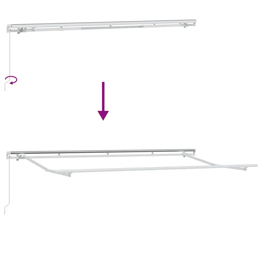 Tenda Retrattile Bianco 400 x 200 cm Tessuto 3329867