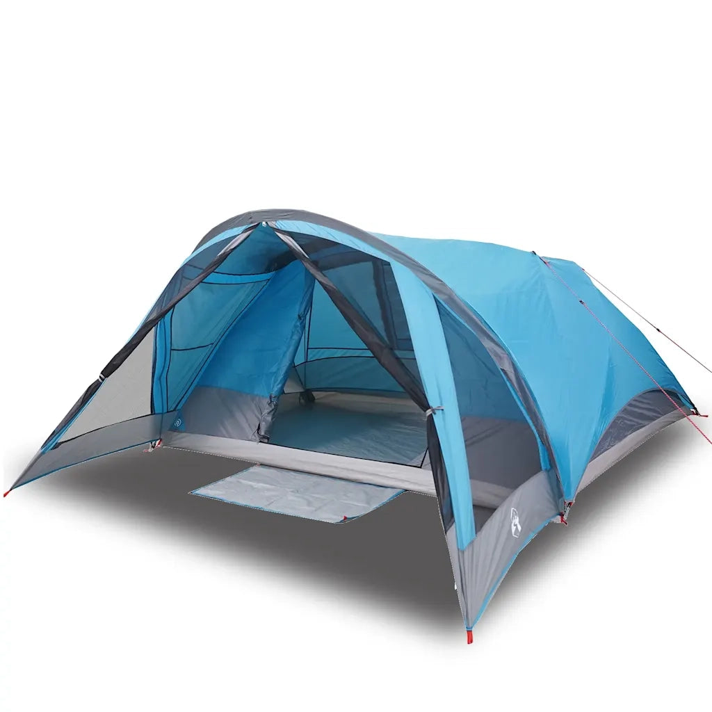 Tenda Familiare Cabina per 6 Persone-Tenda da campeggio Blu Impermeabile 542629