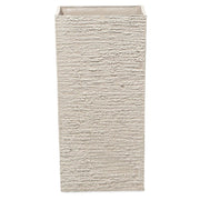 Vaso per piante alto in pietra beige 30 x 30 x 60 cm Fioriera per interni ed esterni