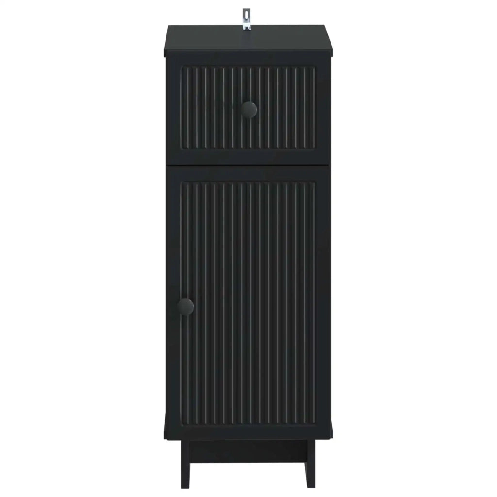 Mobiletto da Bagno EDE Nero 30 x 31 x 80 cm 895946