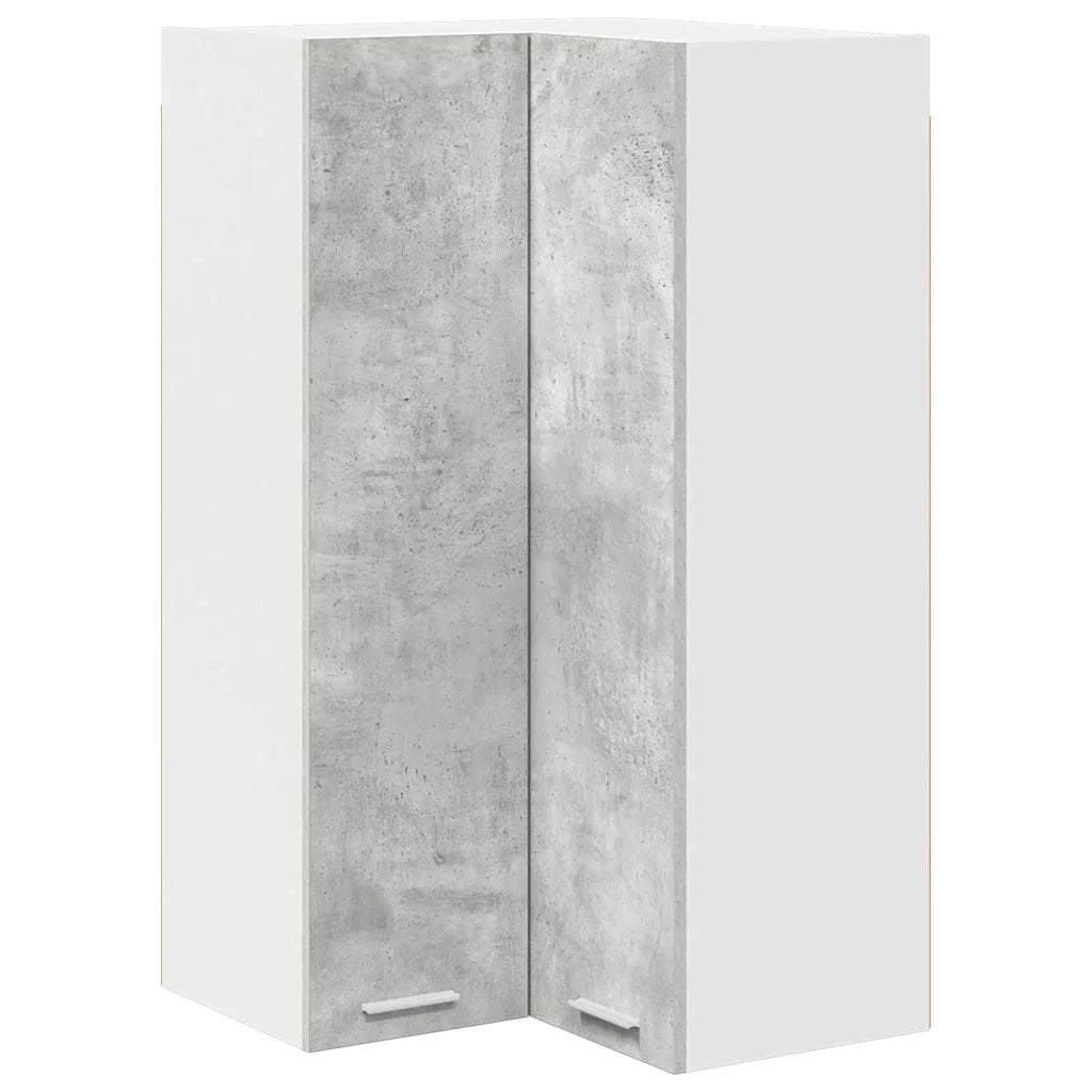 Armadio pensile Grigio Cemento e Bianco 57 x 57 x 100 cm