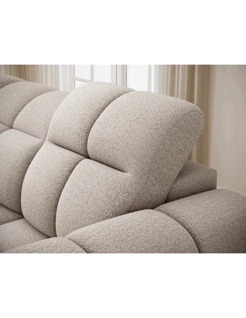 Divano ad angolo elettrico FANOTI 3 posti beige – angolo sinistro