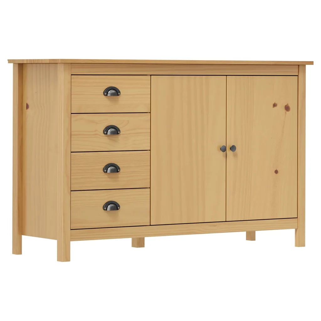 Credenza Hill Marrone Miele 130x40x80 cm in Legno di Pinocod mxl 118468
