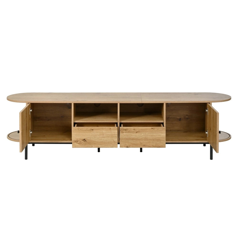 Set Tavolino da Salotto 3 Pezzi ¨C MINIMAL ¨C Legno, Metallo, Effetto Rattan