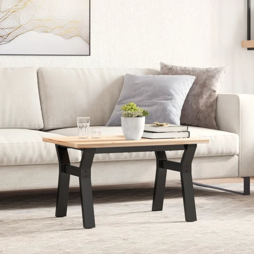 Telaio Gambe a Y per Tavolino da Salotto 60x40x38 cm in Acciaio 357920
