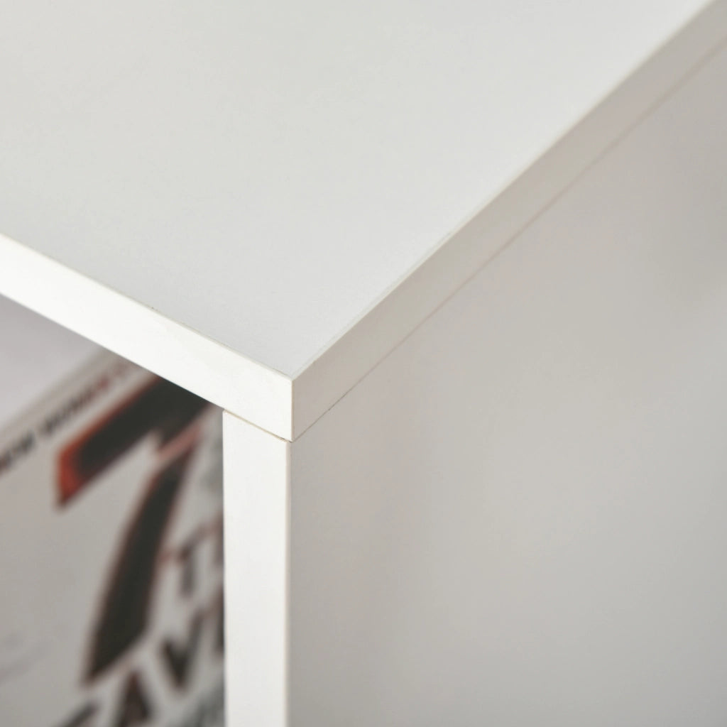 Libreria a Cubi 65,5x30x97,5 cm 6 Vani a Giorno Rivestimento in Melamina Bianco