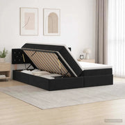 Letto con Contenitore con testiera 2 pz Nero 3458939