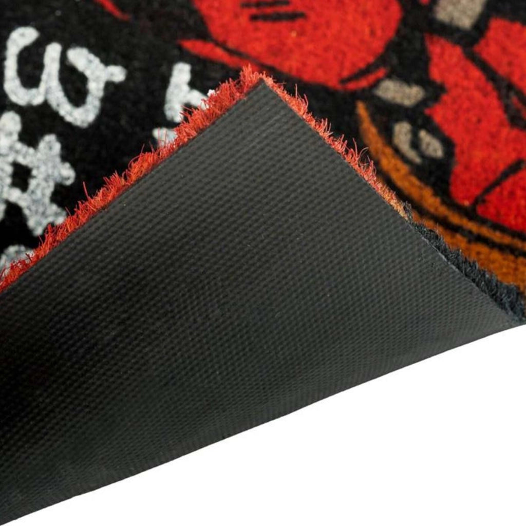 Zerbino Decorativo Motivo Deadpool 40x60cm Antiscivolo Nero / Rosso MARVEL