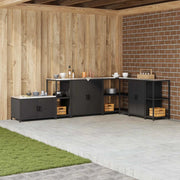 Stoccaggio in cucina Nero 40 x 50 x 92 cm Acciaio 874968