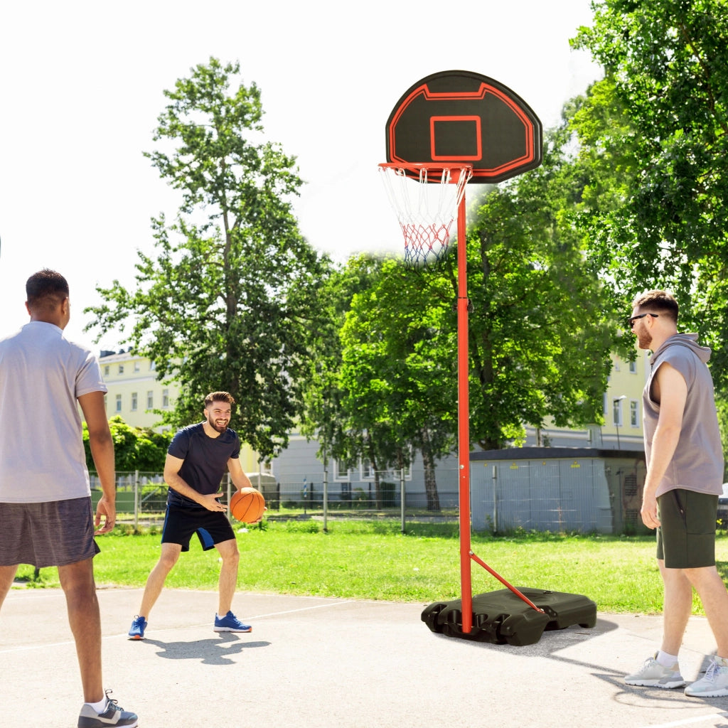 Canestro Basket Portatile Esterno ¨C Xylo ¨C Altezza Regolabile 193.5-248.5cm Acciaio Base Riempibile