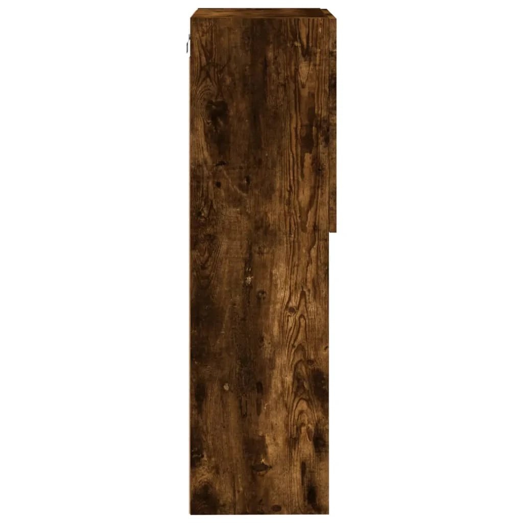 Mobile TV multimediale mensola TV credenza mobile TV per sala da pranzo soggiorno camera da letto con luci a LED rovere affumicato 40,5 x 30 x 102 cm marrone 02_0026740