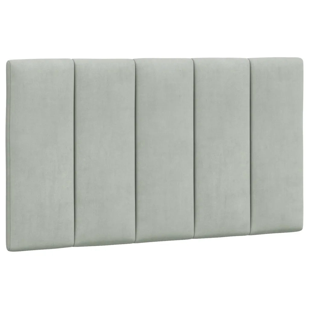 Letto con Materasso Grigio Chiaro 90x190 cm in Velluto