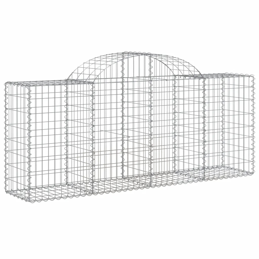 Cesti Gabbioni ad Arco 3 pz 200x50x80/100 cm Ferro Zincato 3146300