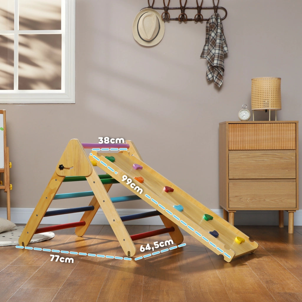 Set di Gioco 3 in 1 con Scivolo e Scala ¨C zephmum ¨C 147x64.5x63 cm Multicolore