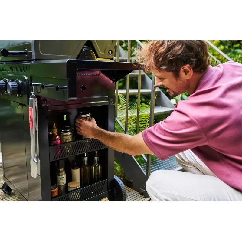 Barbecue a gas Char-Broil Essential 3 G con 3 bruciatori. griglie in ghisa