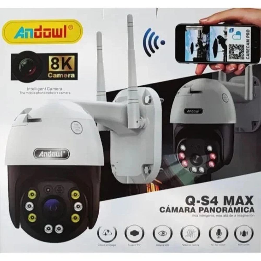 Trade Shop - Telecamera Ip Wi-fi Panoramica Di Sorveglianza 8k Wireless Impermeabile Q-s4 Max -