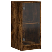 Mobile con Ante in Vetro Rovere Fumo 35x37x75,5 cm CFW7408267