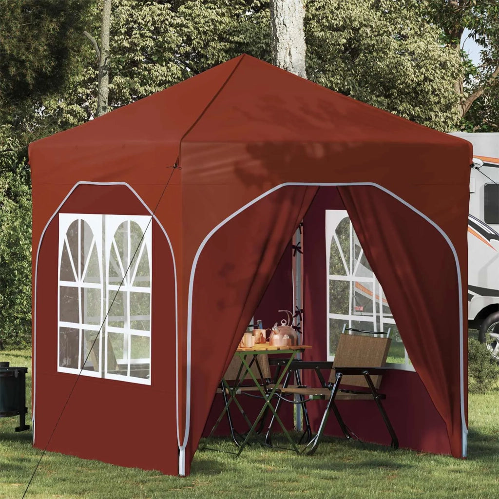 Tenda per feste a pop-up-Gazebo 192 x 192 x 245 cm Terracotta 441512