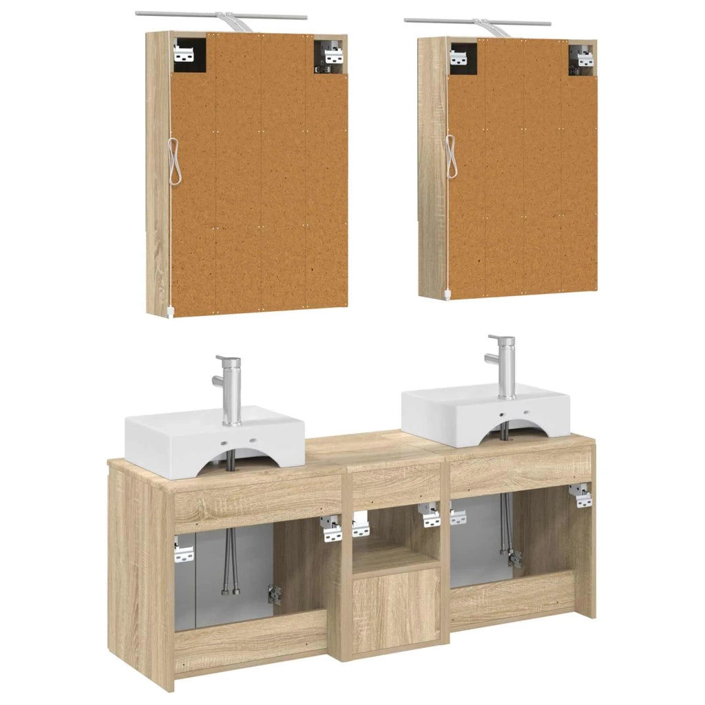 Set di Armadi da Bagno 5 pcs Rovere Sonoma Legno ingegnerizzato 3406401