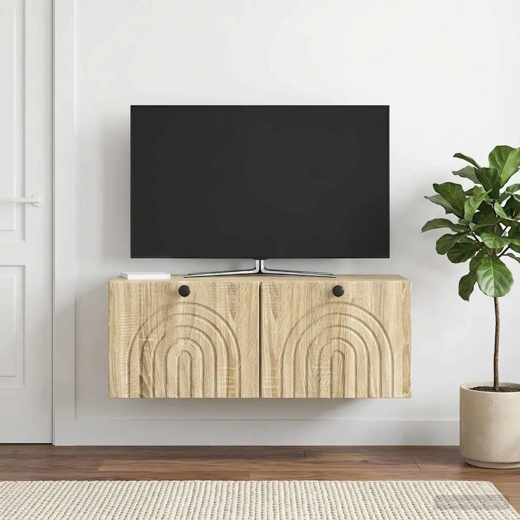 Mobile Porta TV da Muro Rovere Sonoma 78,5 x 31 x 30 cm 898207