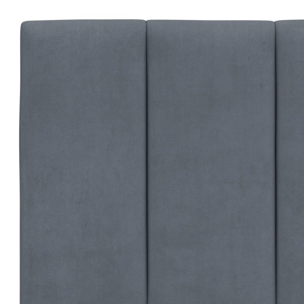 Cuscino Testiera Hanko Grigio Scuro 160 cm in Velluto 374676