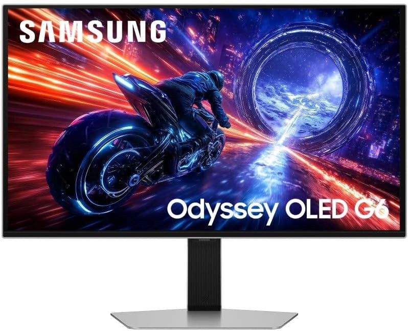 Samsung Monitor Gaming Odyssey OLED G6 (S27DG602), Flat, 27'', 2560x1440 (QHD), 16:9, HDR10+, OLED, 360Hz, 0,03ms (GtG), FreeSync Premium Pro, HDMI, USB, DP, HAS, Pivot