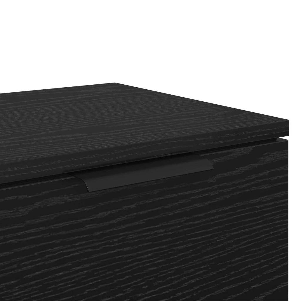 Armadio da Notte Rovere Nero 34 x 30 x 20 cm Legno multistrato 880813