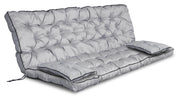 AIO FACTORY 180x60x50 cm Set da giardino impermeabile con cuscino grigio