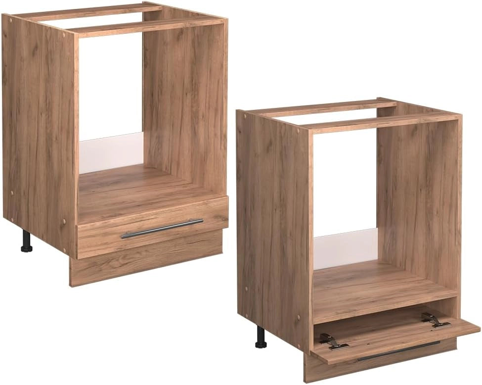 Mobile per forno da incasso Fame-Line, Quercia dorata, 60 cm senza piano di lavoro, per la combinazione con altri moduli della serie Fame-Line