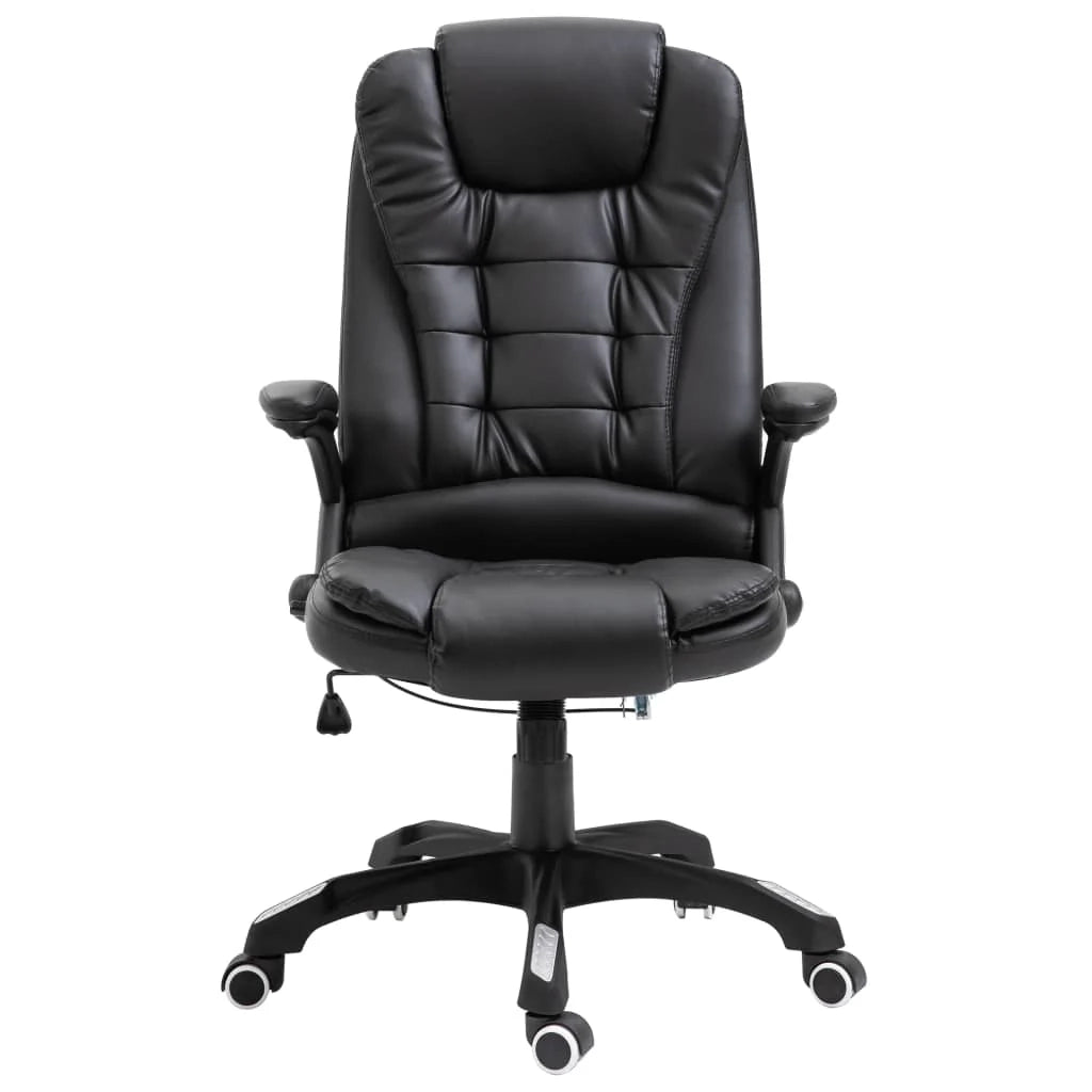 Sedia da ufficio/sedia da studio/sedia per computer in similpelle nera 02_0024044